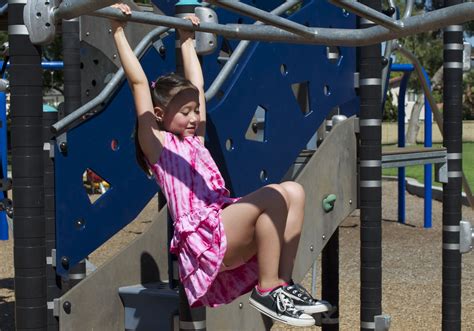 The Generations Playground in Ruth Johnson Park has been upgraded with the. . Girls flashing on the playground